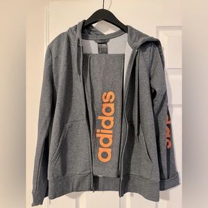 Adidas Women’s Essential line full zip light hoodie with leggings worn 2 times